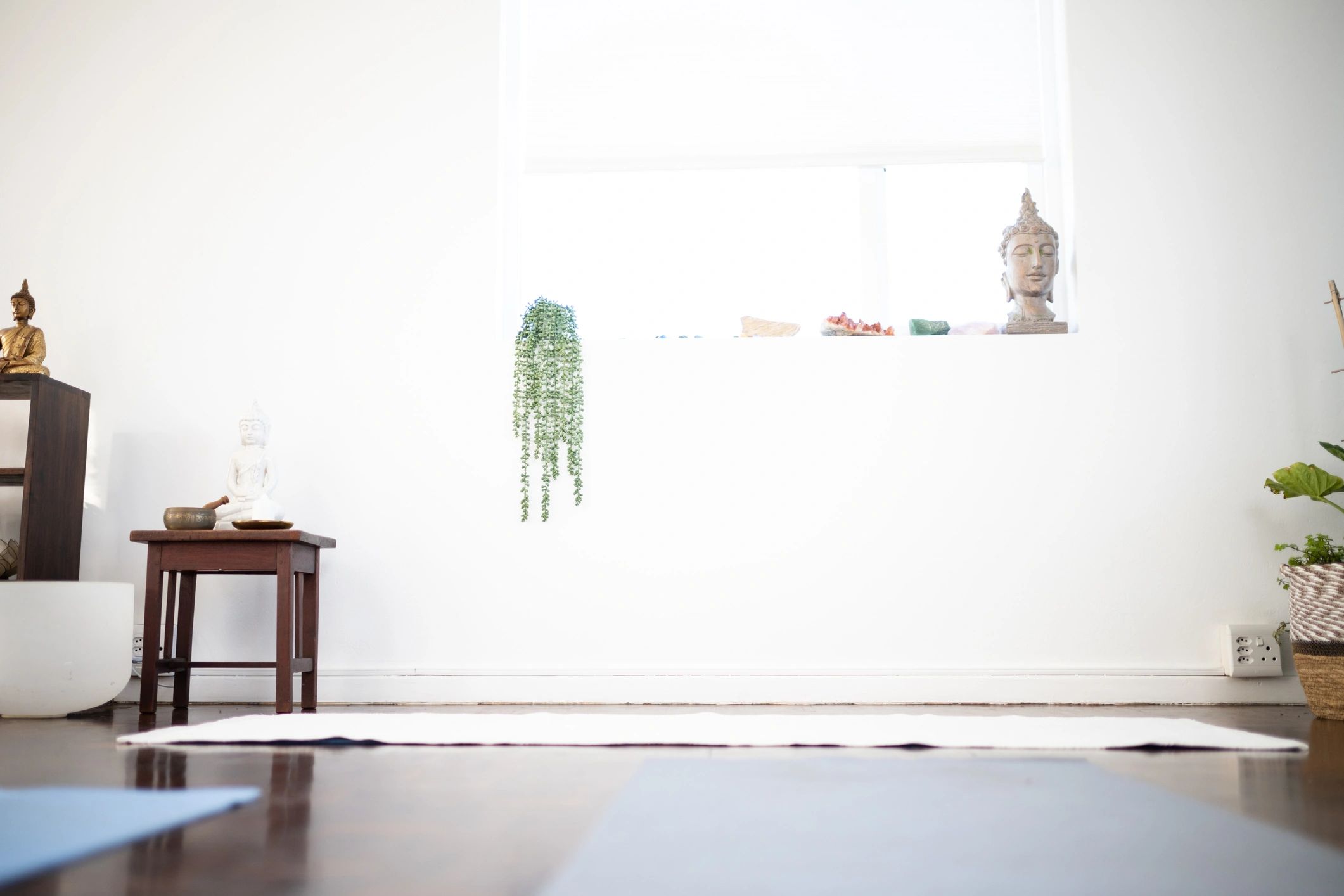 Calm wellness studio interior used as testimonial backdrop